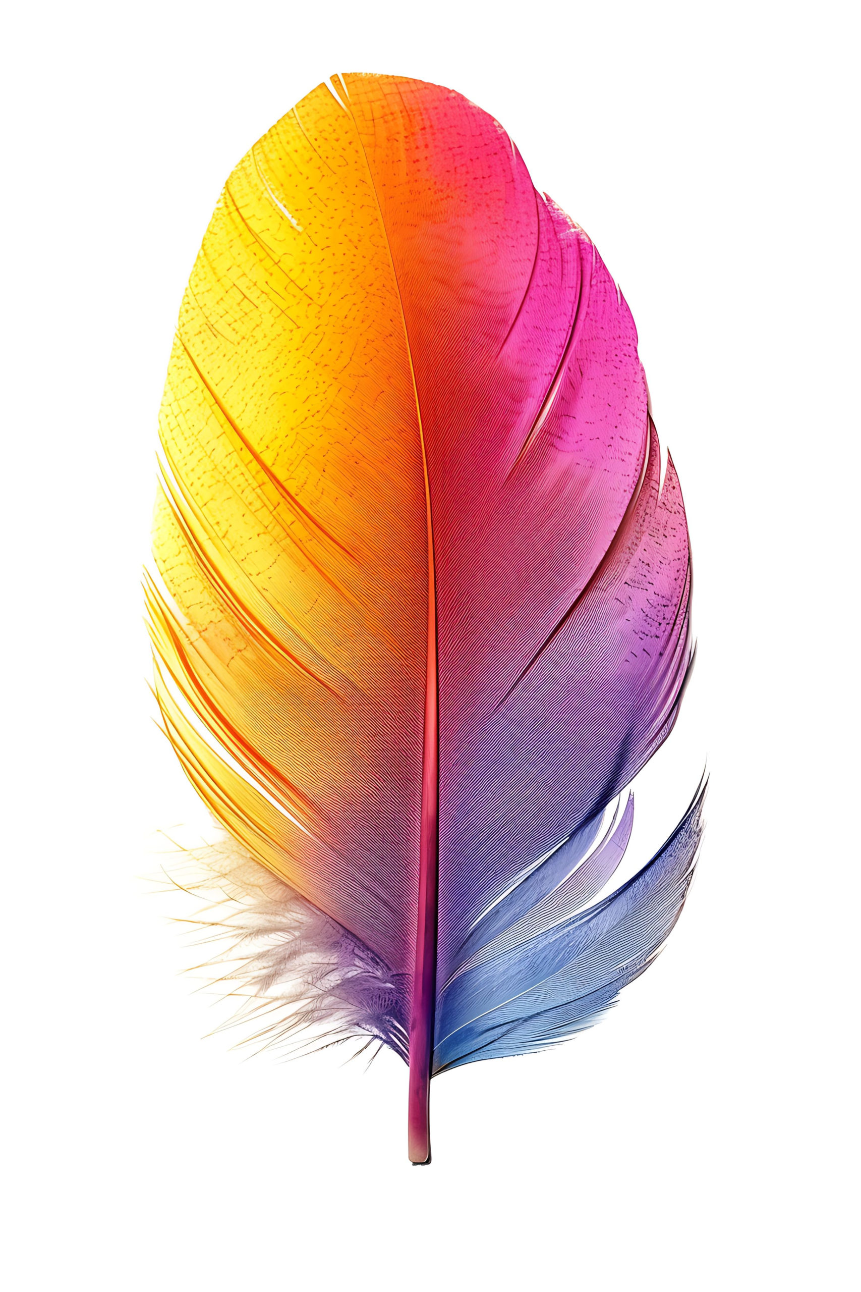 plume arc-en ciel